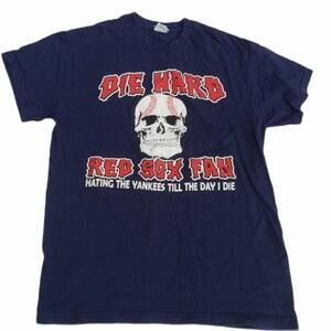 Boston Red Sox Die Hard Fan Hating Yankees Graphic Shirt